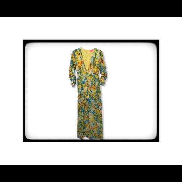 Xtaren floral print romper with maxi overlay Sz S - Picture 3 of 5